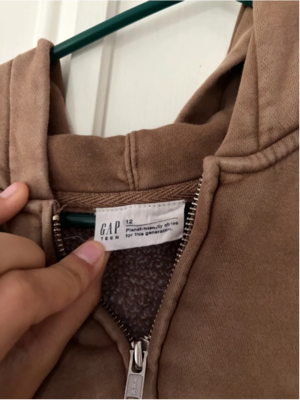 Gap Zip-Up Hoodie Brown Size 12